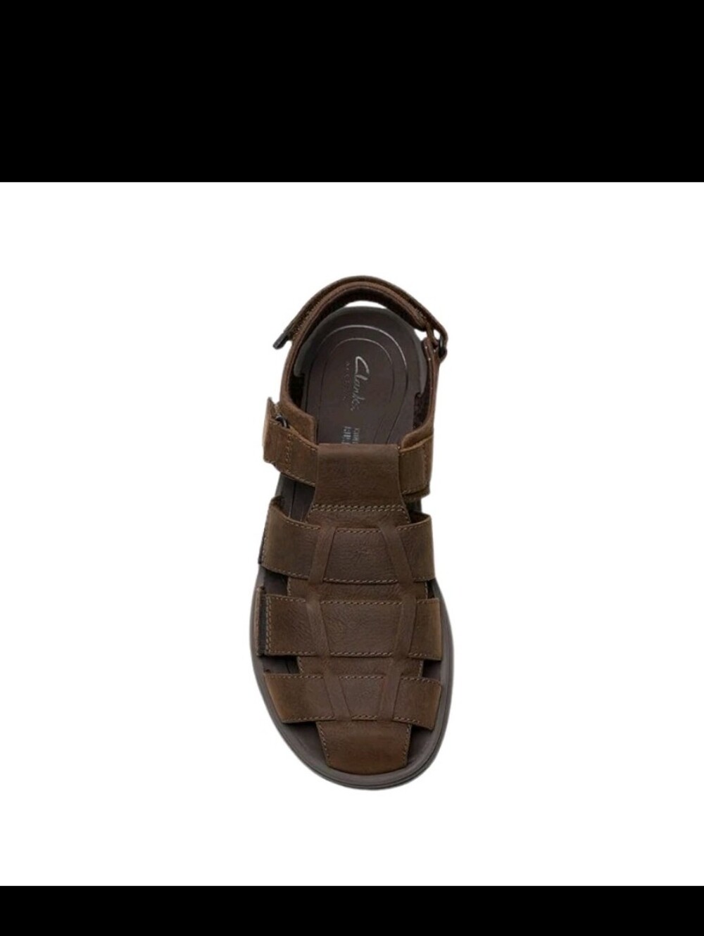 Clarks Men's Saltway Cove Dark Brown Leather Sandals CL-26176899 - Picture 2 of 8